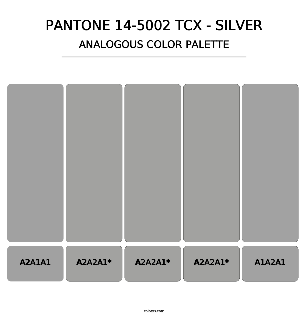 PANTONE 14-5002 TCX - Silver - Analogous Color Palette