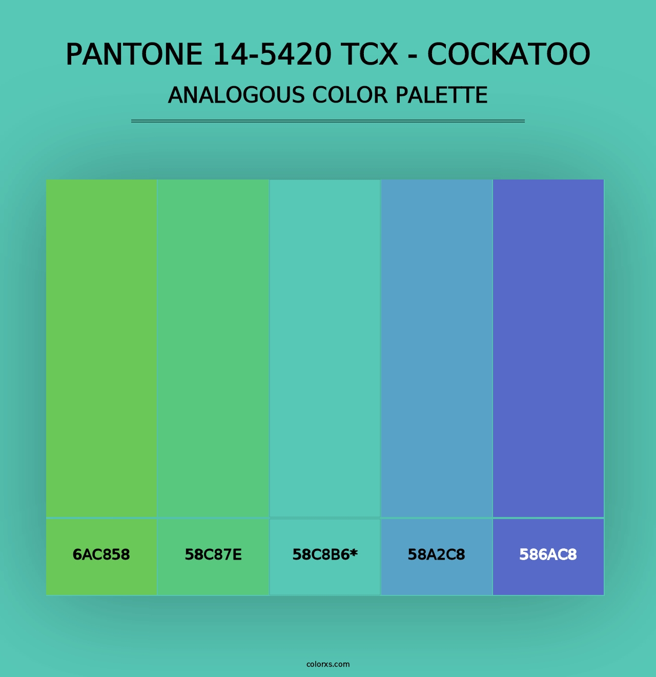 PANTONE 14-5420 TCX - Cockatoo - Analogous Color Palette