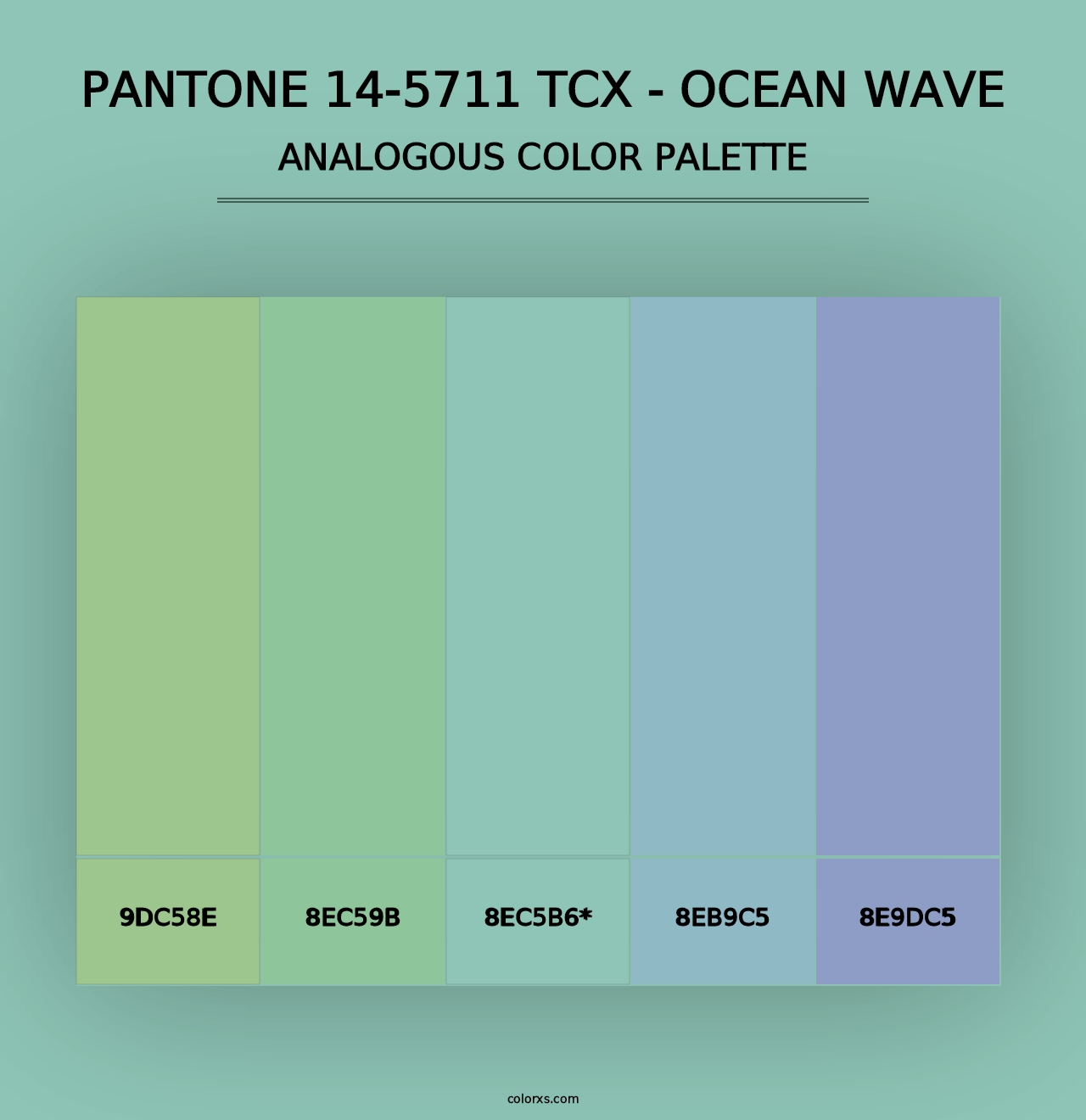 PANTONE 14-5711 TCX - Ocean Wave - Analogous Color Palette