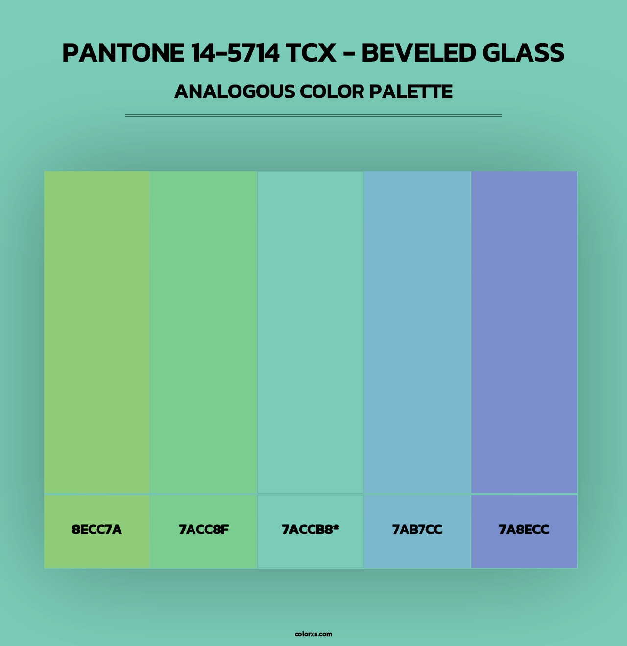 PANTONE 14-5714 TCX - Beveled Glass - Analogous Color Palette