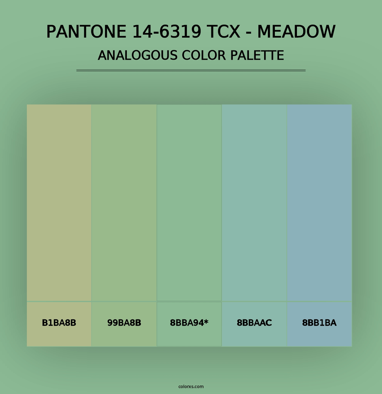 PANTONE 14-6319 TCX - Meadow - Analogous Color Palette