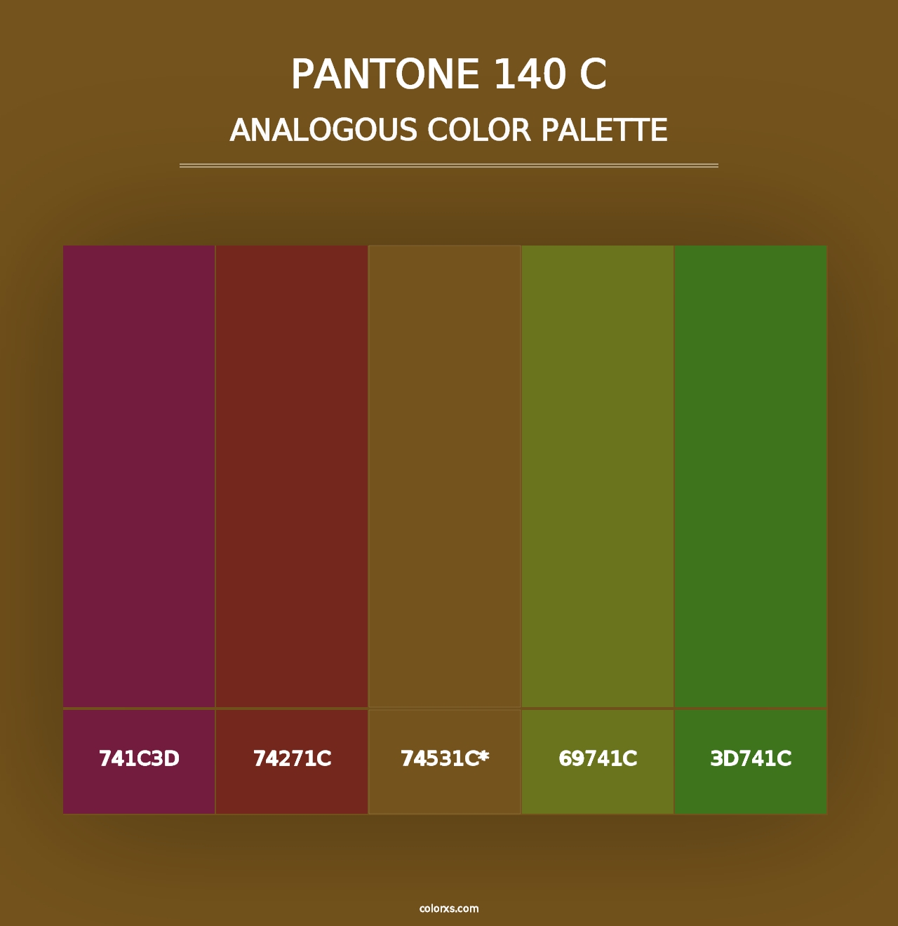 PANTONE 140 C - Analogous Color Palette