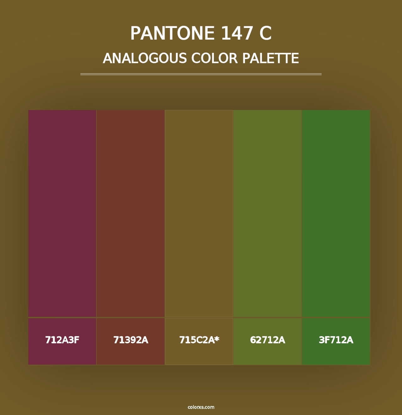 PANTONE 147 C - Analogous Color Palette