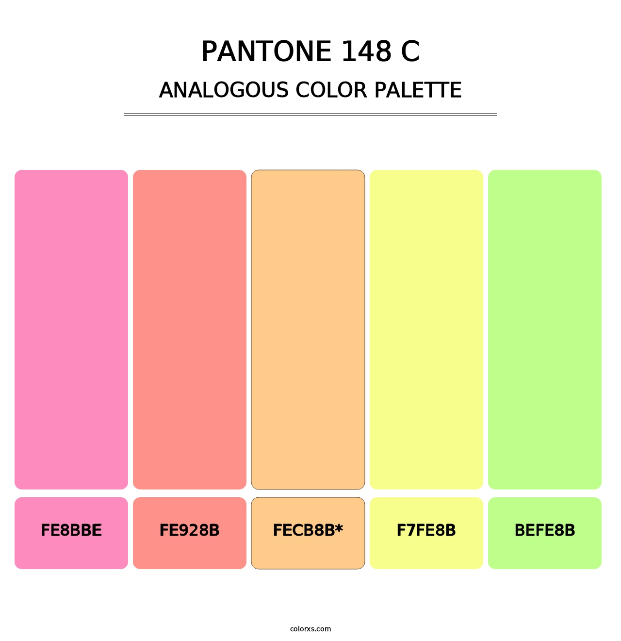 PANTONE 148 C - Analogous Color Palette