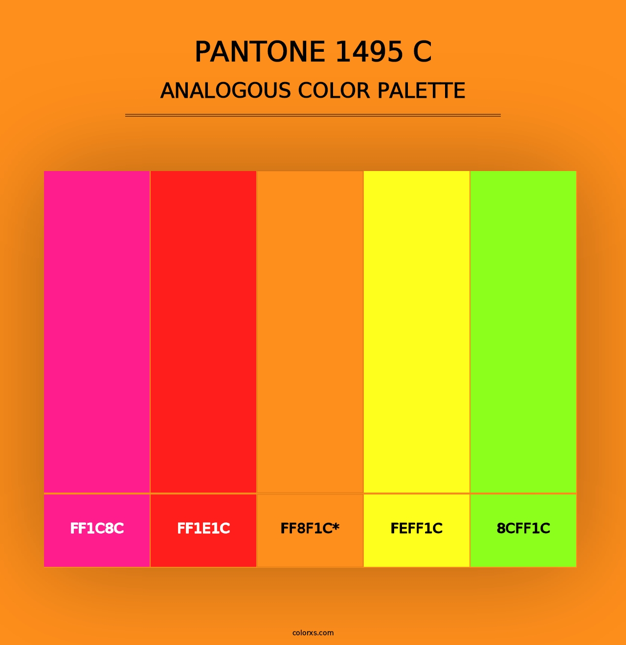 PANTONE 1495 C - Analogous Color Palette