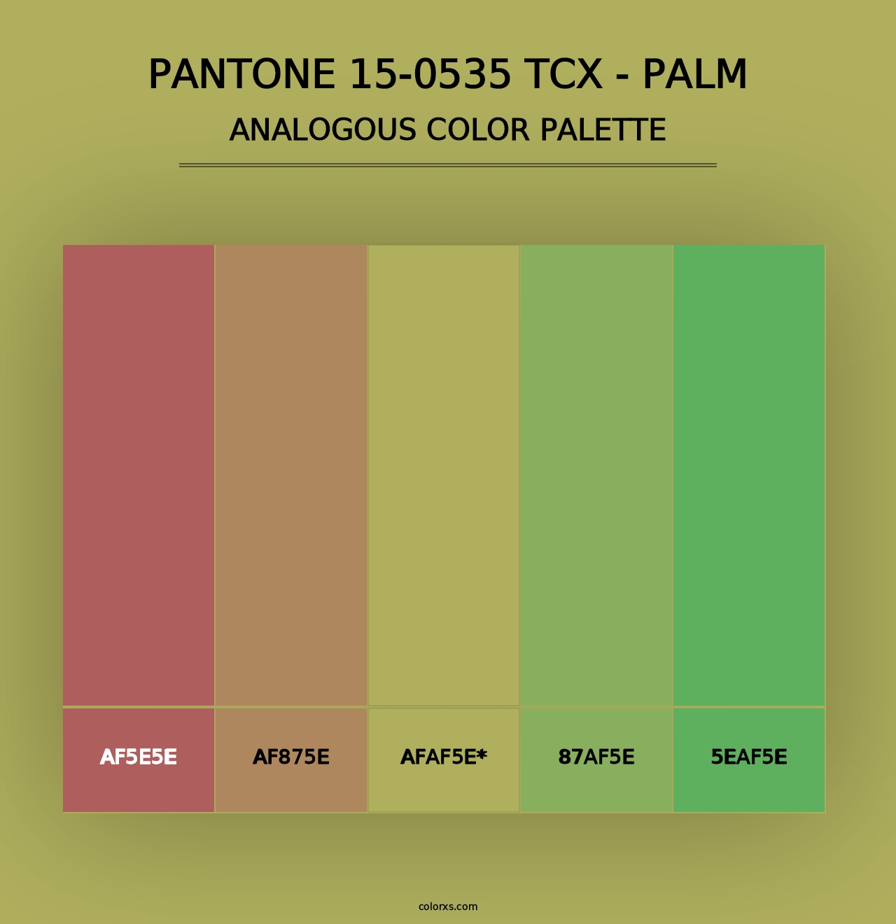 PANTONE 15-0535 TCX - Palm - Analogous Color Palette