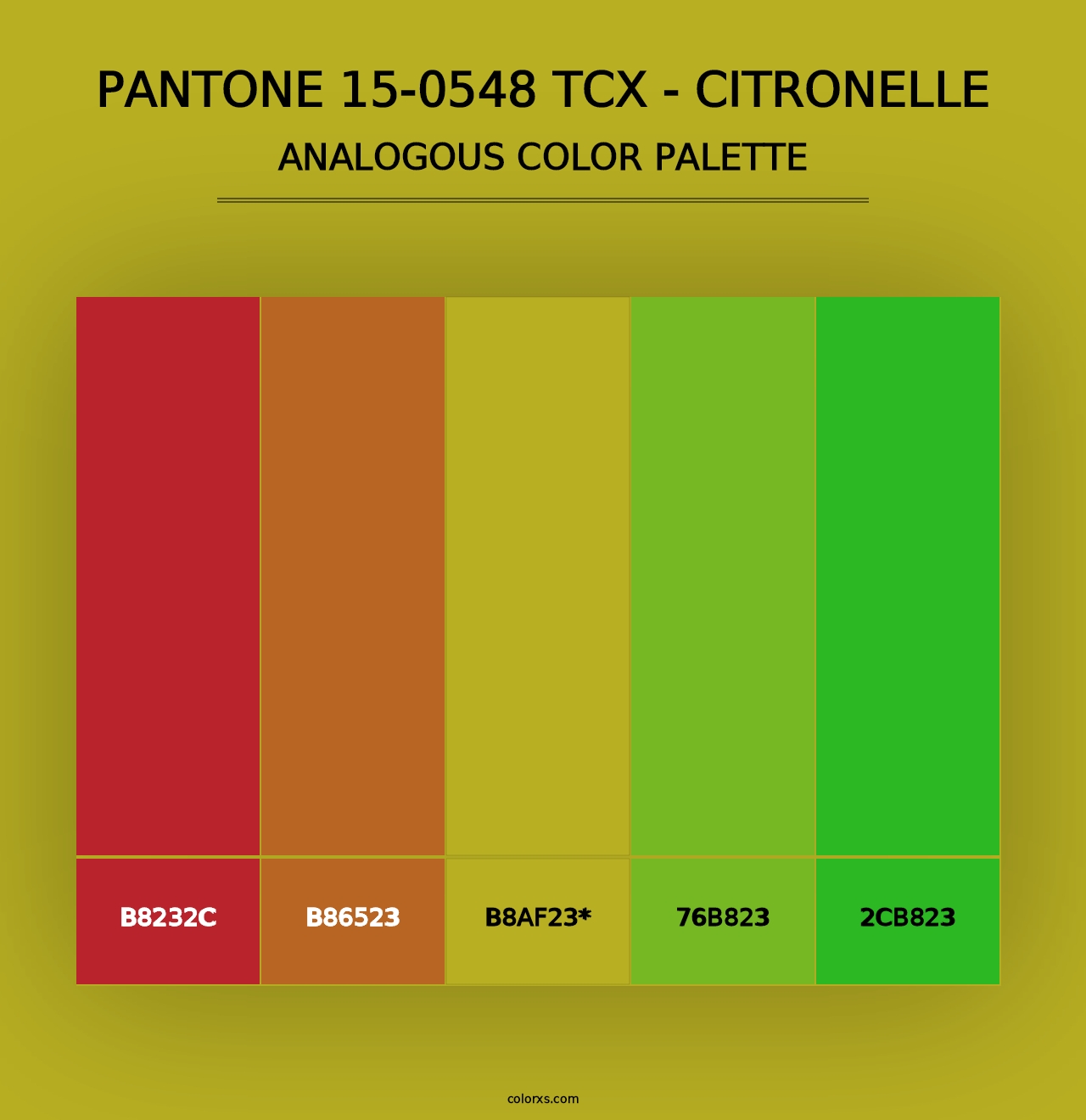 PANTONE 15-0548 TCX - Citronelle - Analogous Color Palette