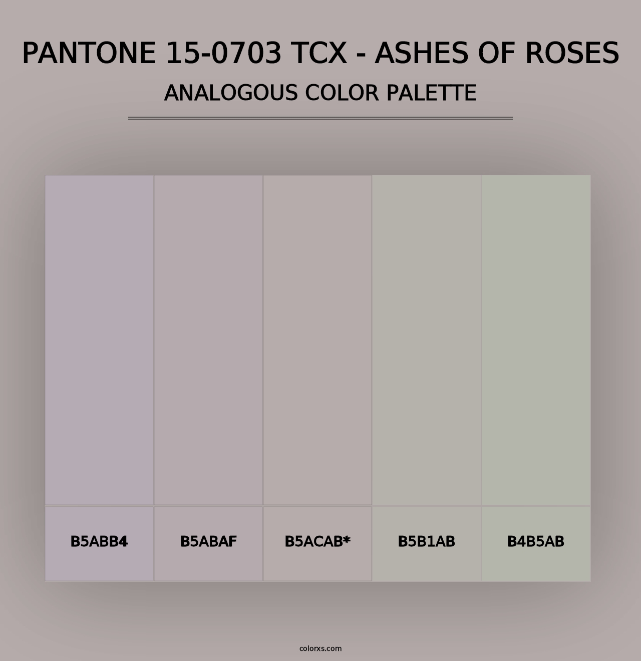 PANTONE 15-0703 TCX - Ashes of Roses - Analogous Color Palette