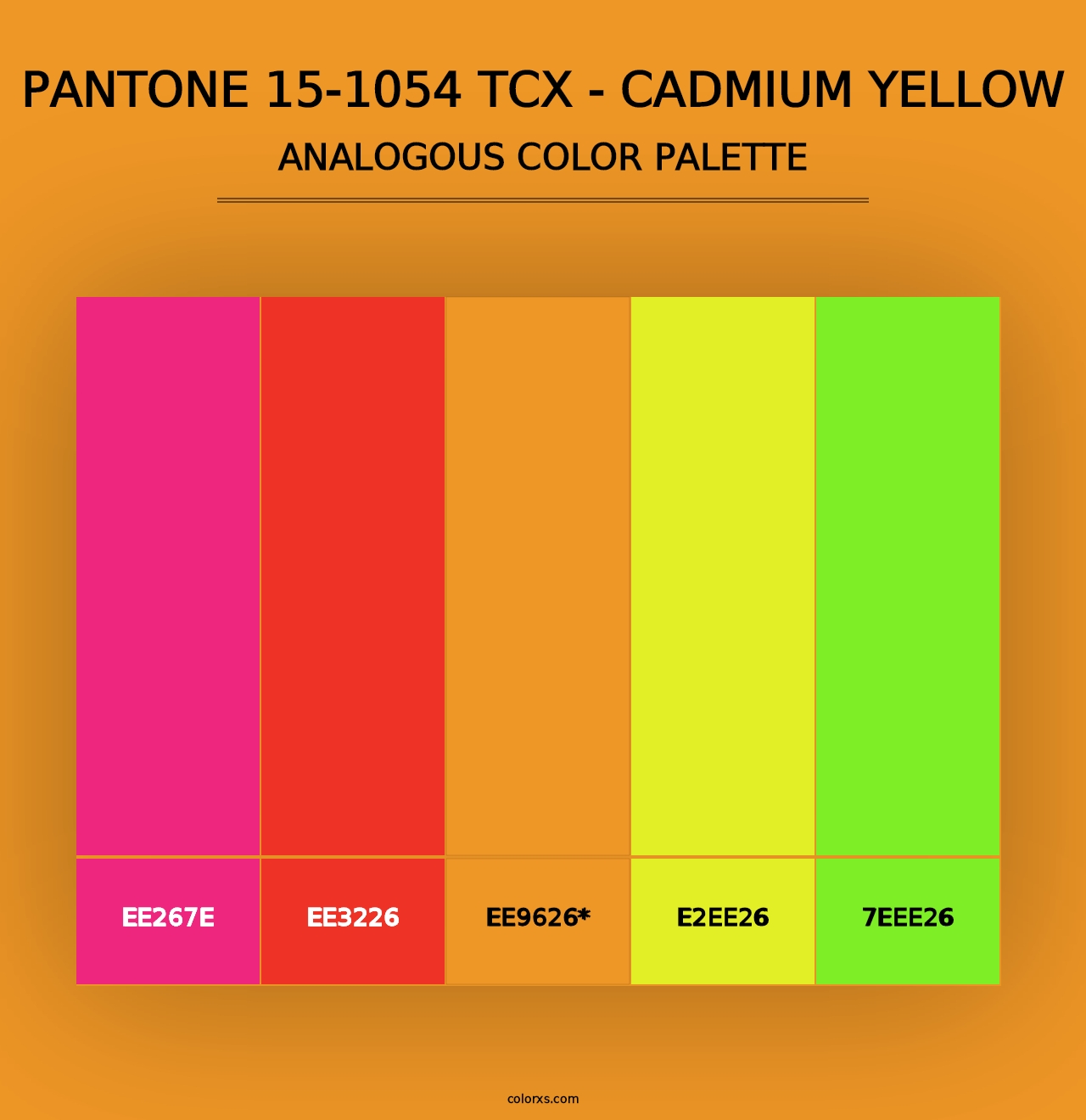 PANTONE 15-1054 TCX - Cadmium Yellow - Analogous Color Palette