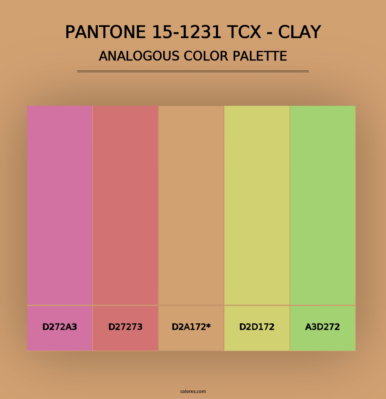 PANTONE 15-1231 TCX - Clay - Analogous Color Palette