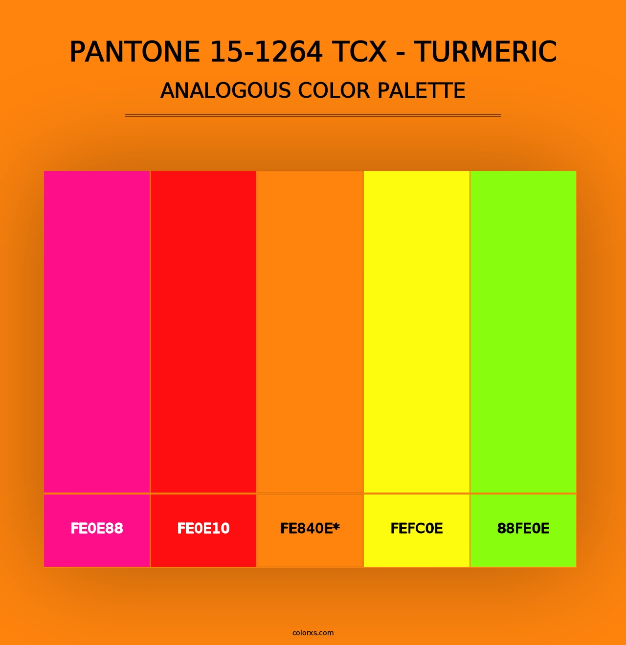 PANTONE 15-1264 TCX - Turmeric - Analogous Color Palette