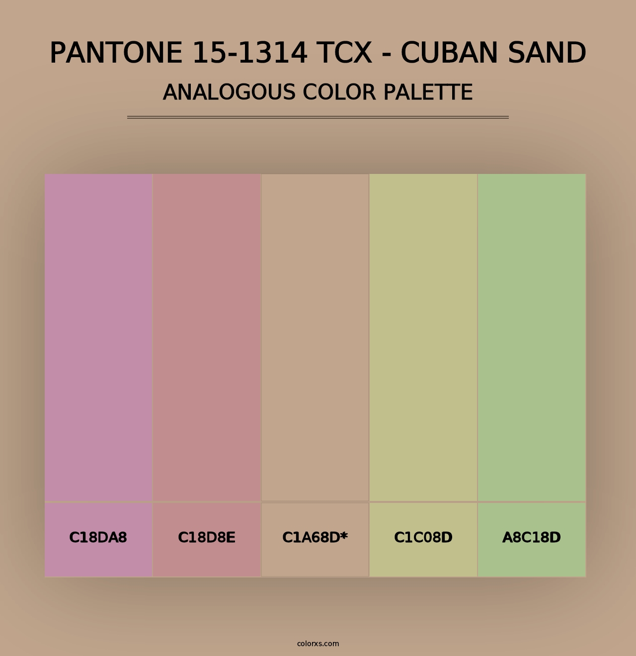 PANTONE 15-1314 TCX - Cuban Sand - Analogous Color Palette