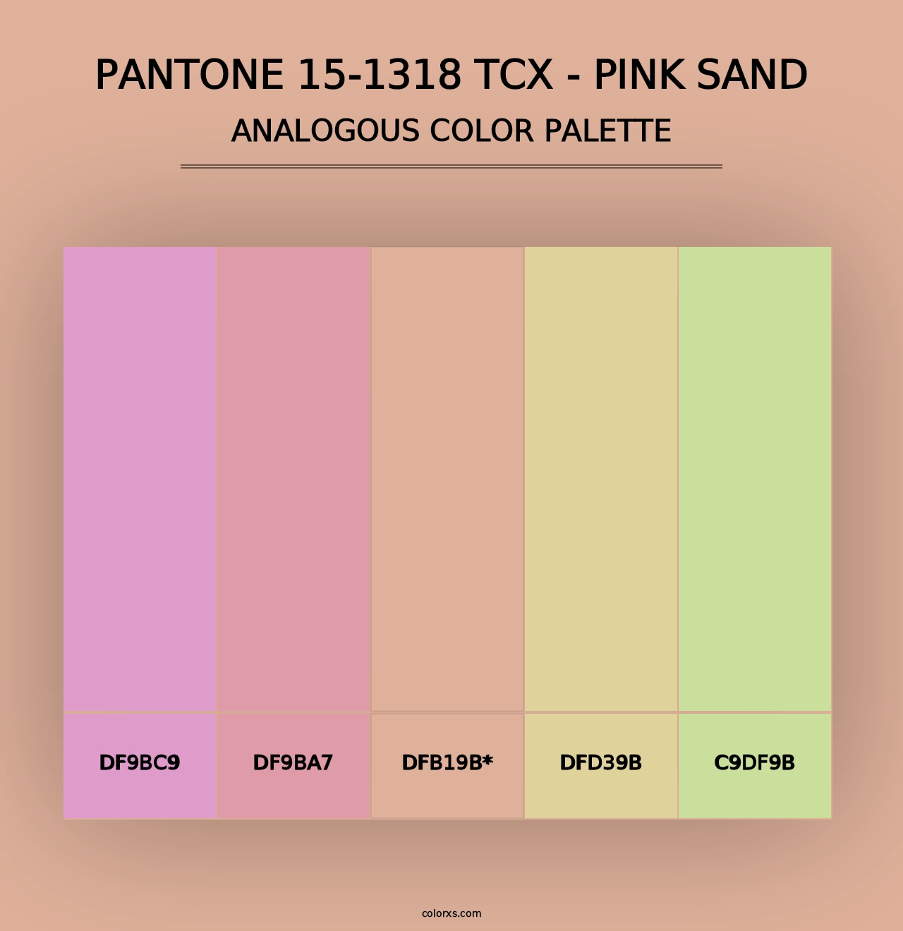 PANTONE 15-1318 TCX - Pink Sand - Analogous Color Palette