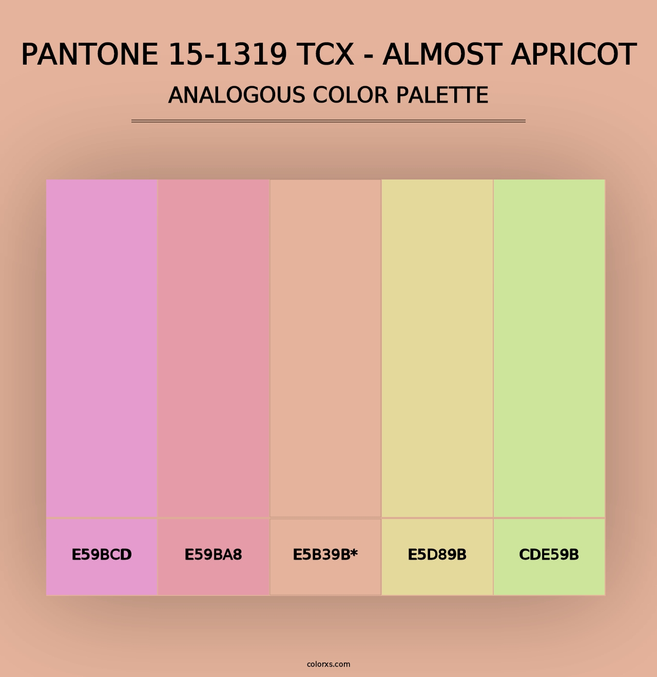 PANTONE 15-1319 TCX - Almost Apricot - Analogous Color Palette