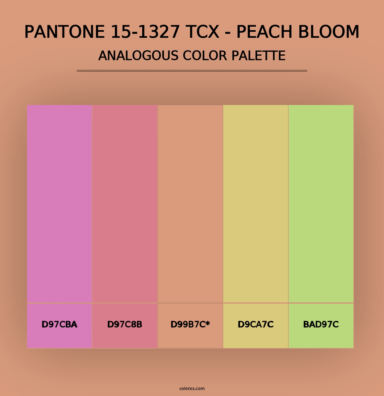 PANTONE 15-1327 TCX - Peach Bloom - Analogous Color Palette