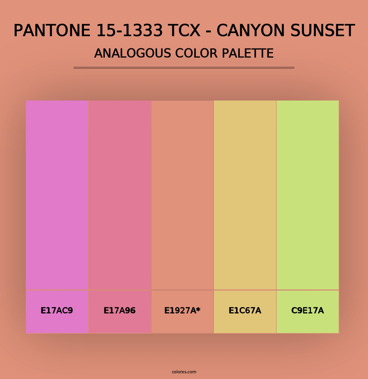 PANTONE 15-1333 TCX - Canyon Sunset - Analogous Color Palette