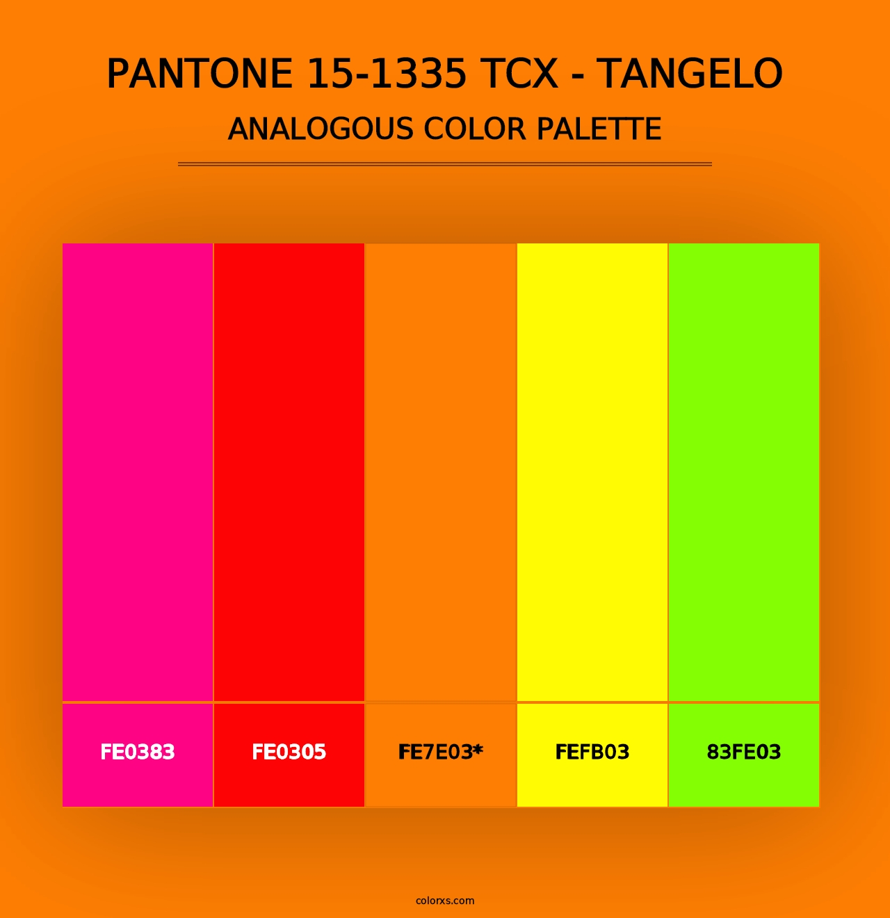 PANTONE 15-1335 TCX - Tangelo - Analogous Color Palette