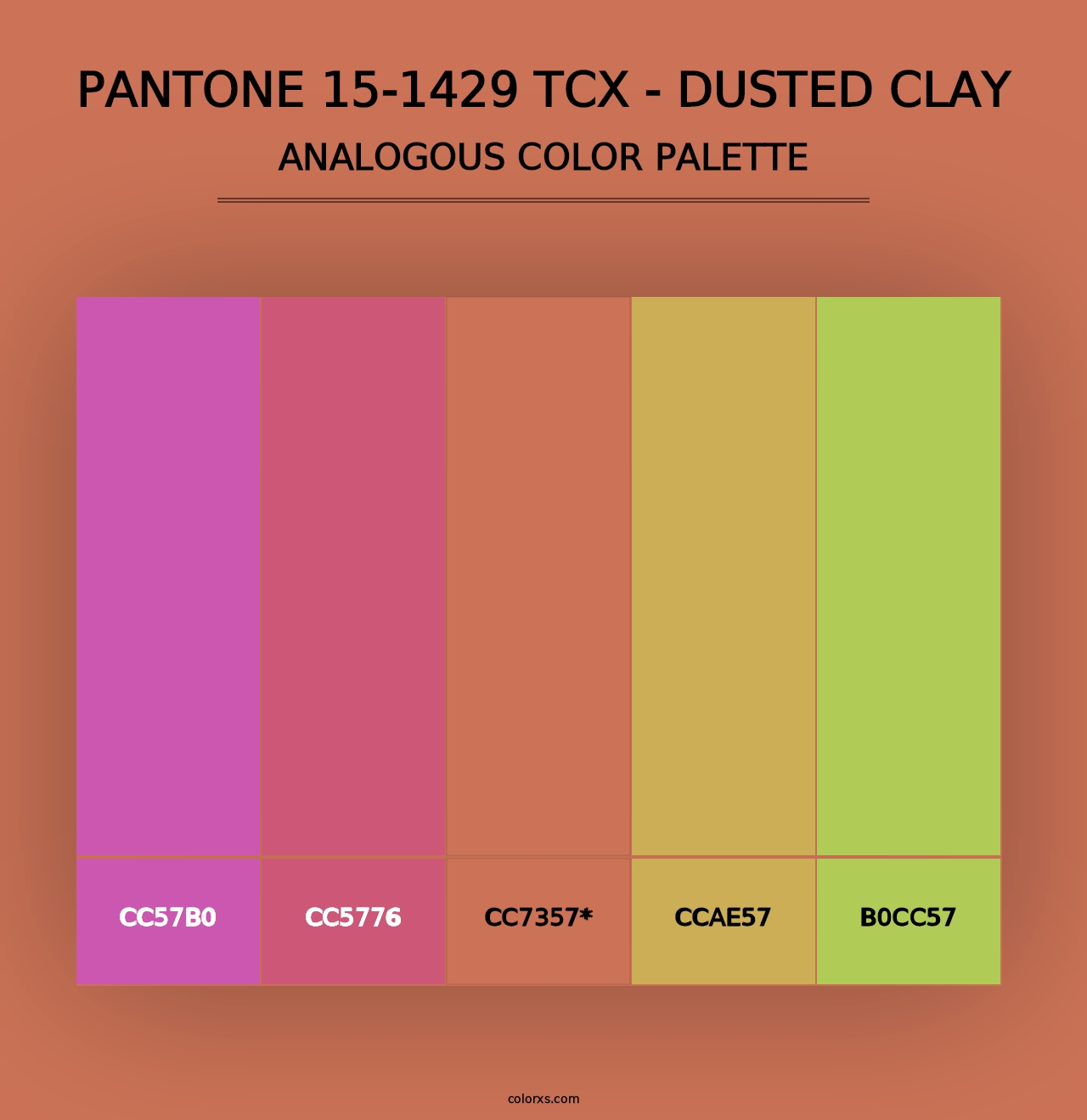 PANTONE 15-1429 TCX - Dusted Clay - Analogous Color Palette