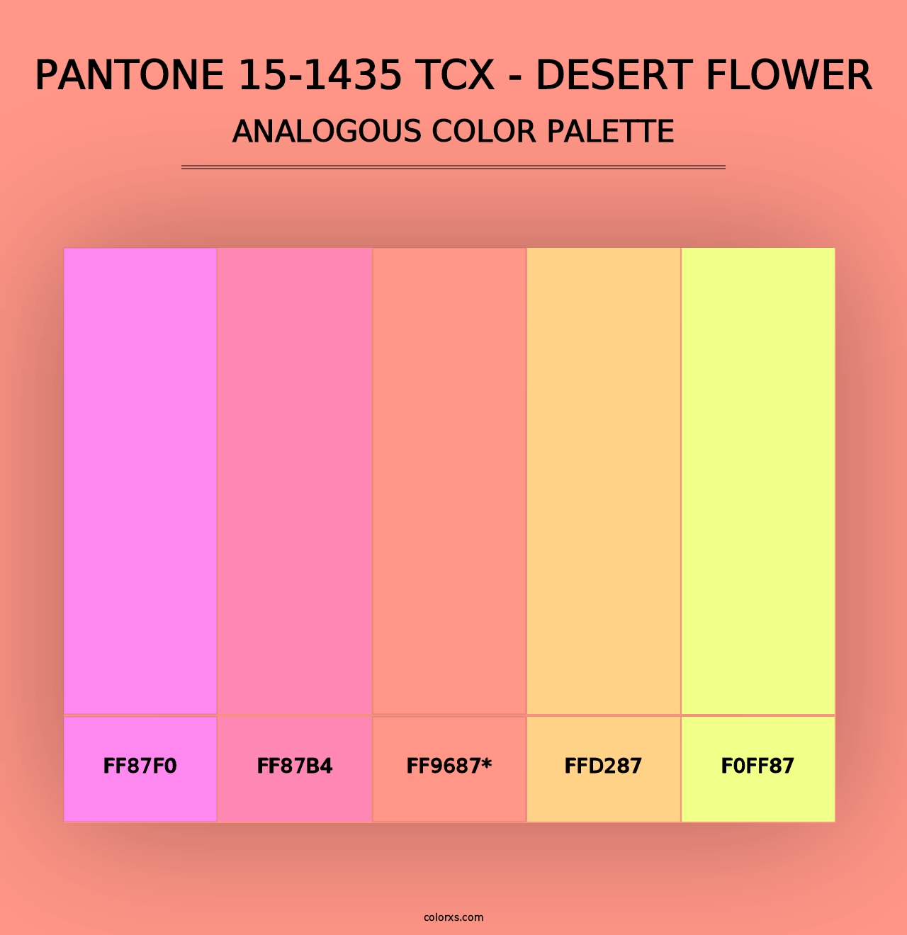 PANTONE 15-1435 TCX - Desert Flower - Analogous Color Palette