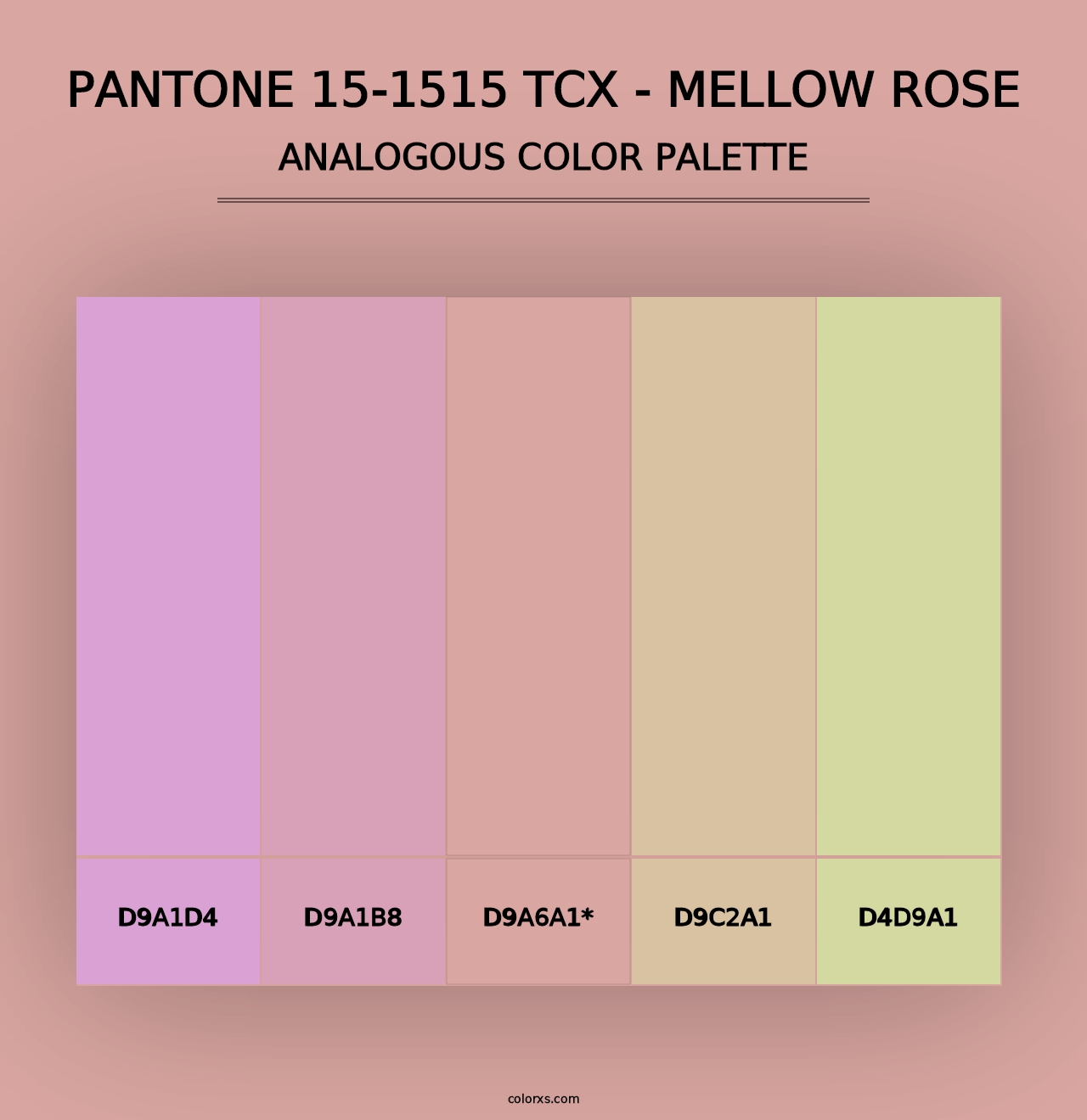 PANTONE 15-1515 TCX - Mellow Rose - Analogous Color Palette