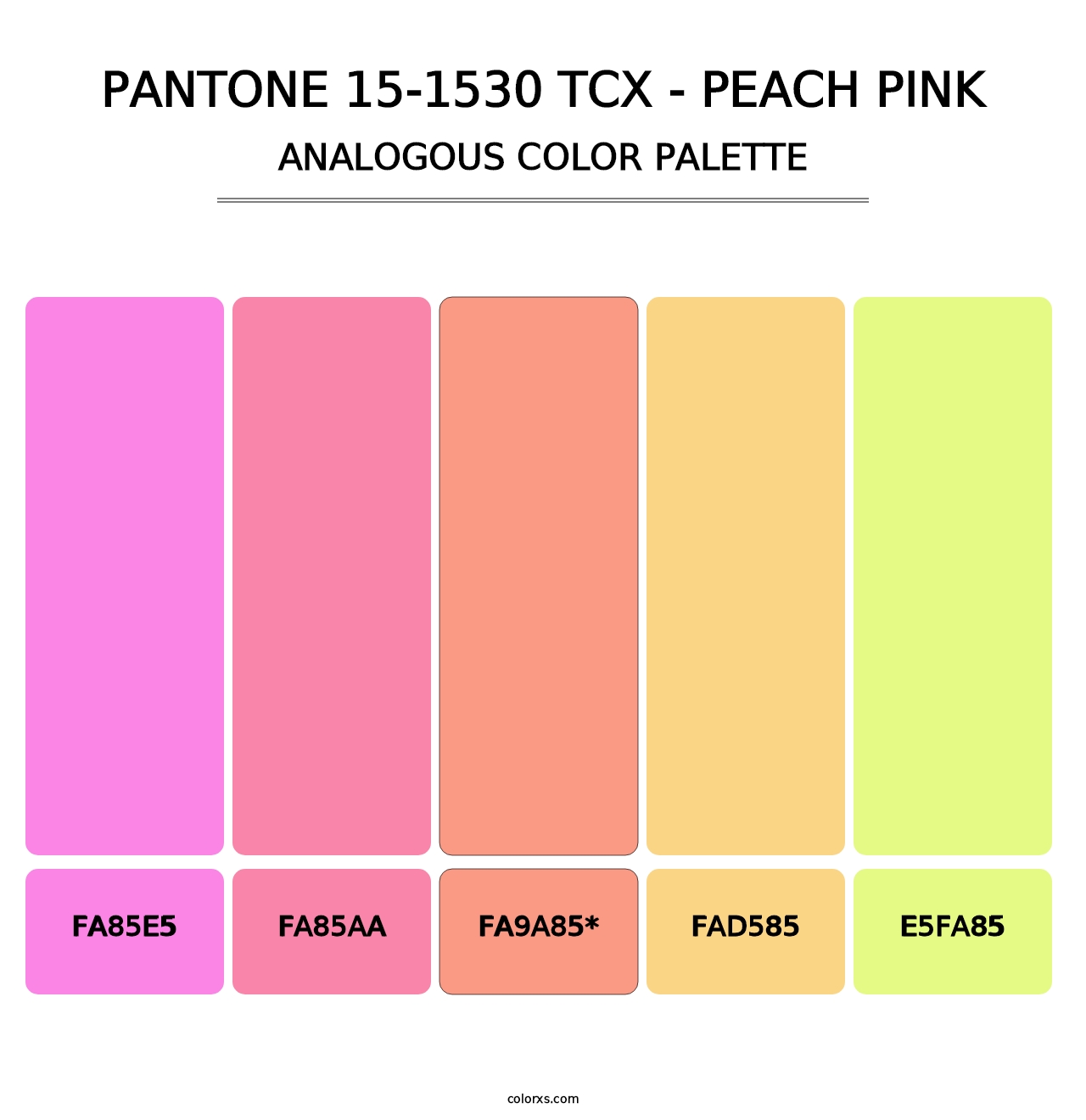 PANTONE 15-1530 TCX - Peach Pink - Analogous Color Palette