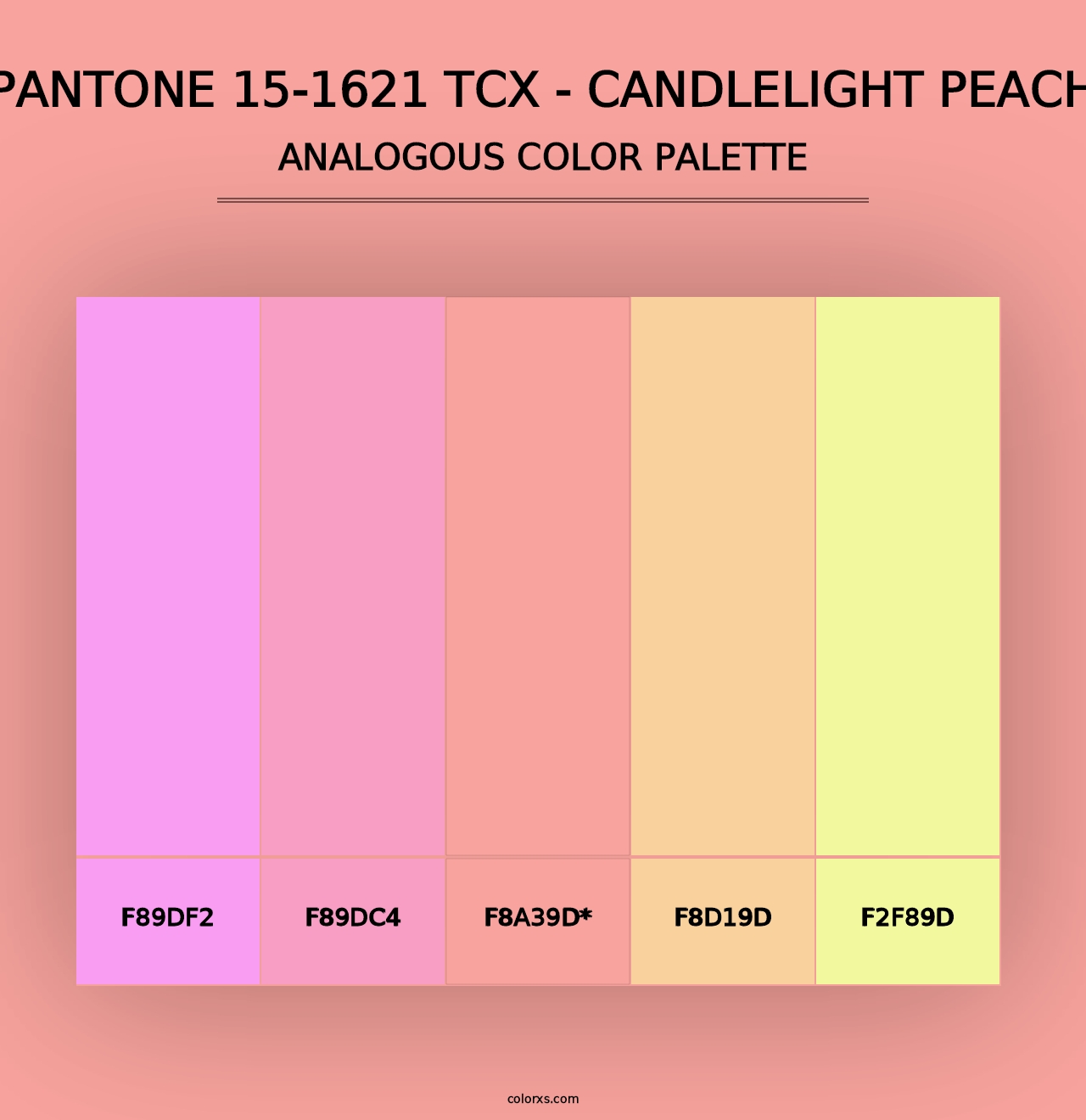 PANTONE 15-1621 TCX - Candlelight Peach - Analogous Color Palette