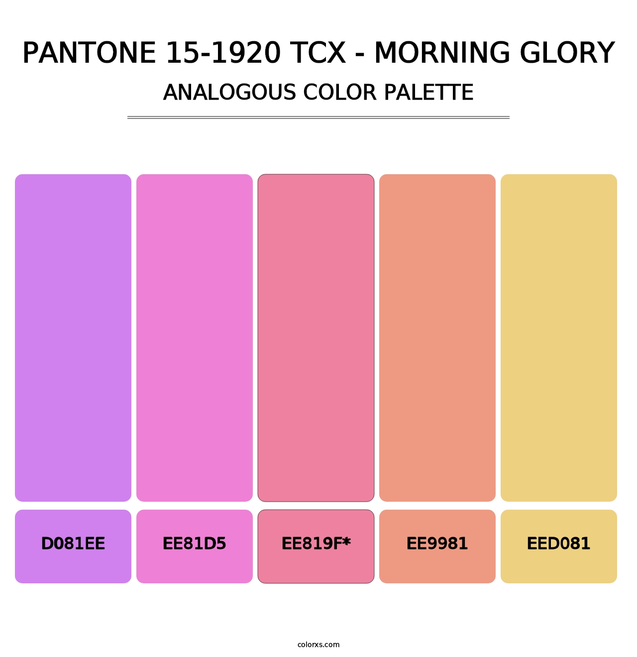 PANTONE 15-1920 TCX - Morning Glory - Analogous Color Palette