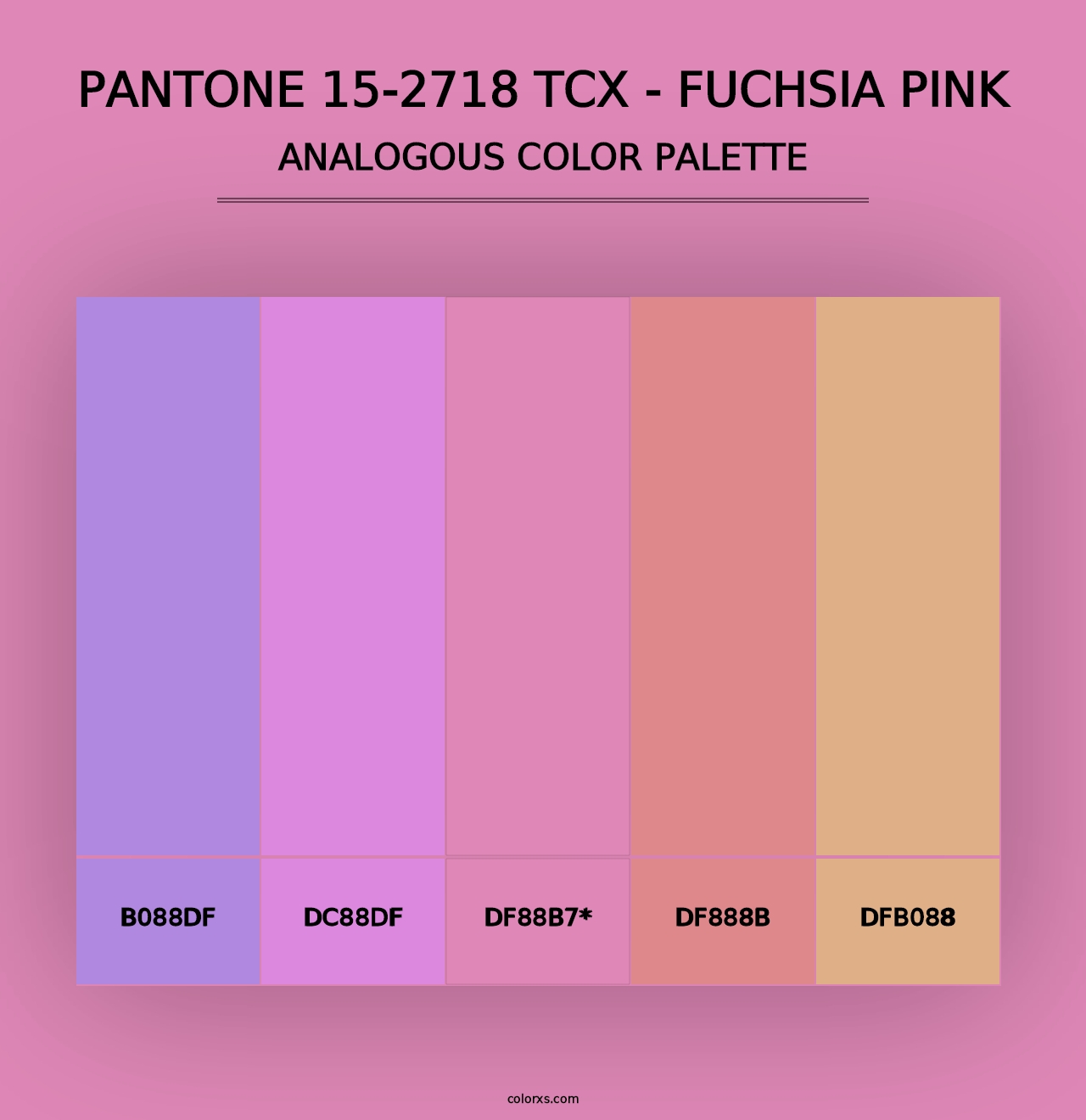 PANTONE 15-2718 TCX - Fuchsia Pink - Analogous Color Palette