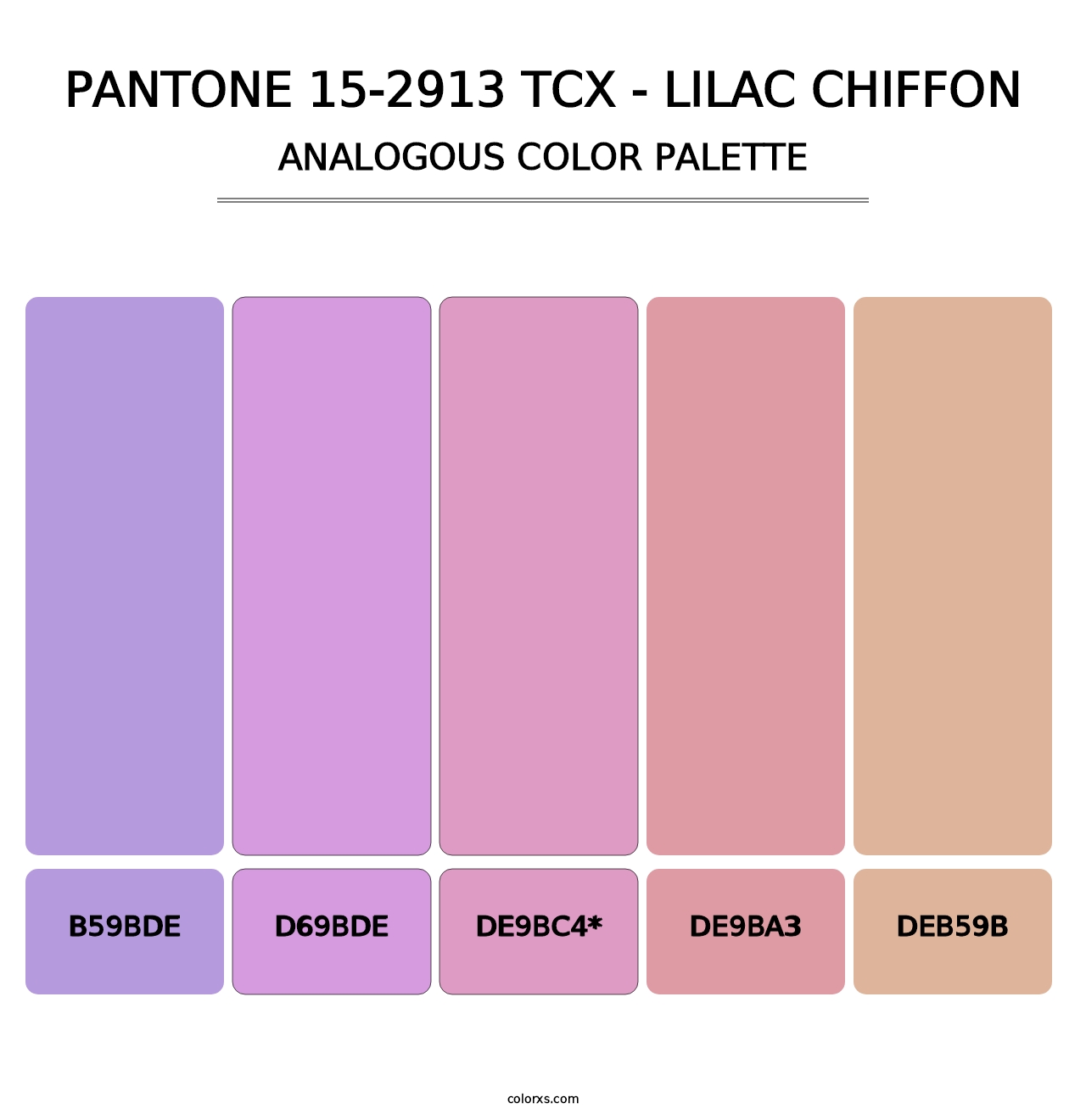 PANTONE 15-2913 TCX - Lilac Chiffon - Analogous Color Palette