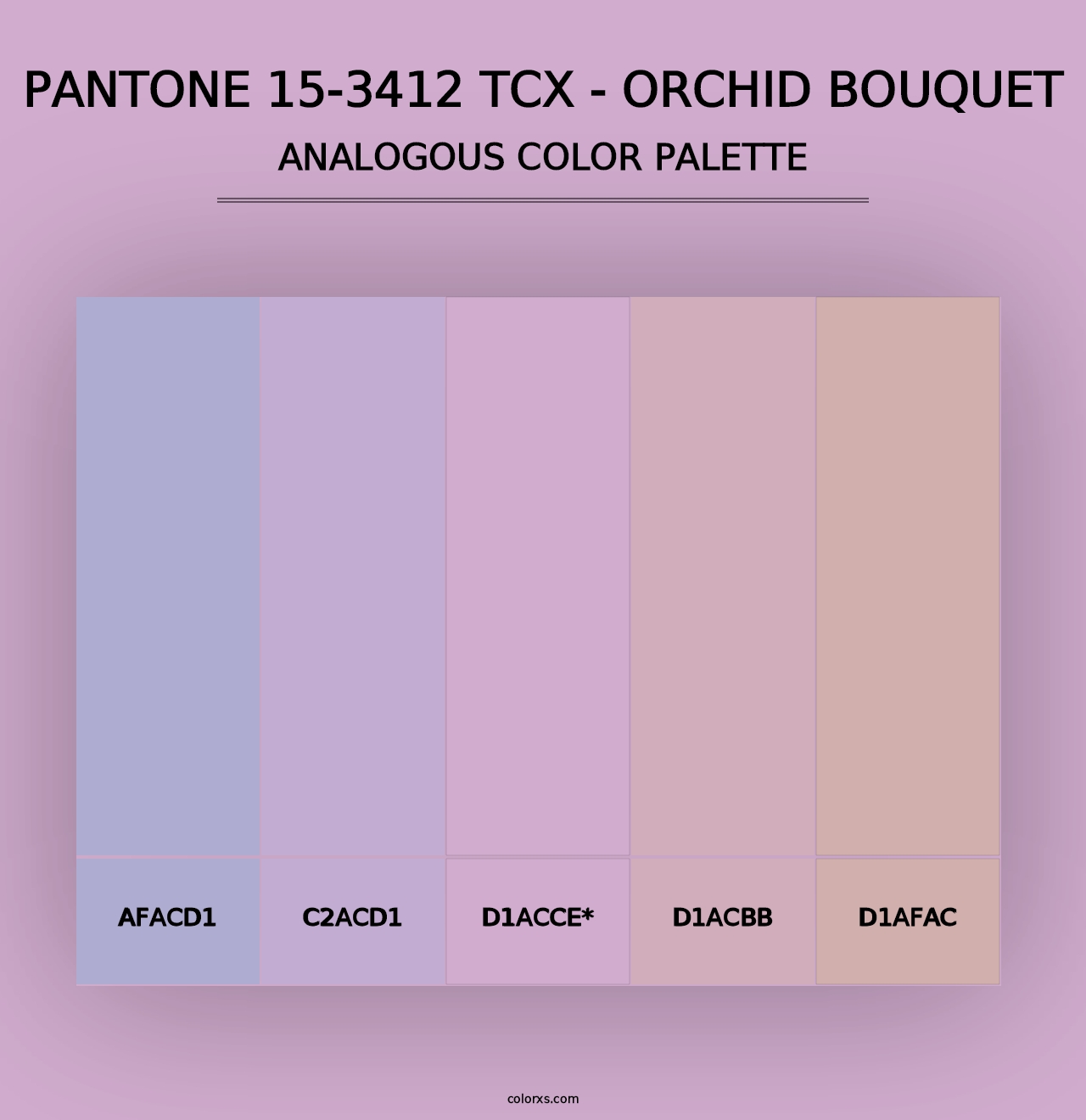 PANTONE 15-3412 TCX - Orchid Bouquet - Analogous Color Palette