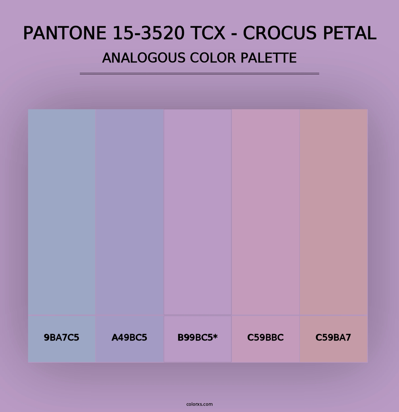 PANTONE 15-3520 TCX - Crocus Petal - Analogous Color Palette