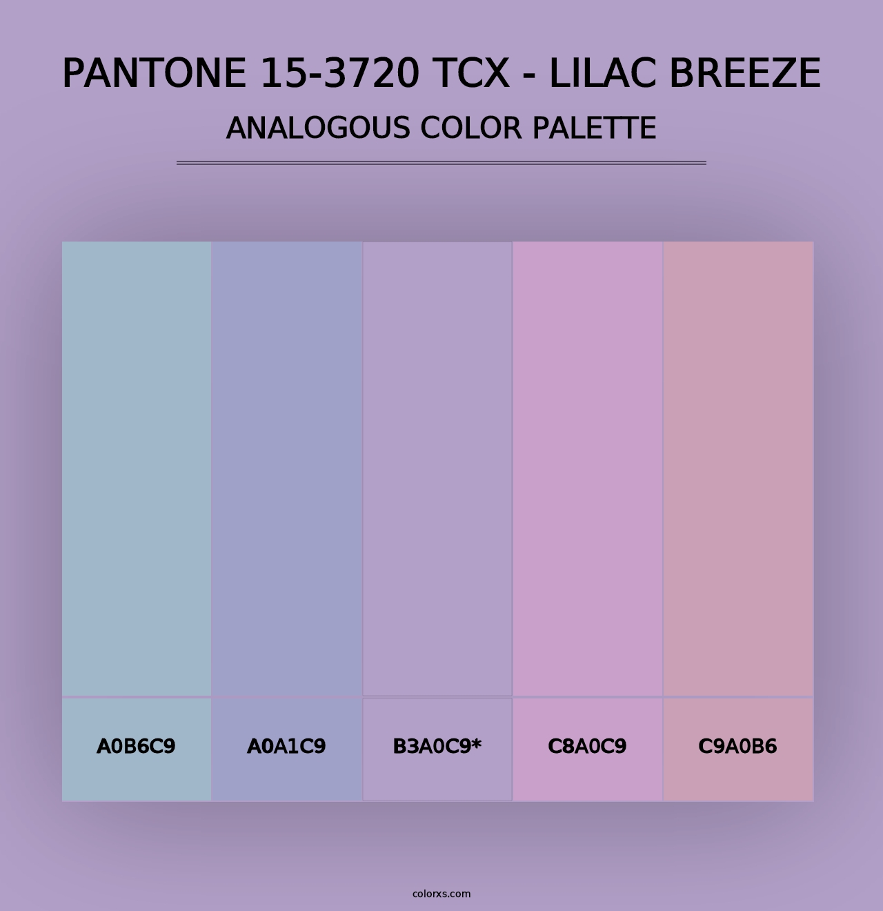 PANTONE 15-3720 TCX - Lilac Breeze - Analogous Color Palette