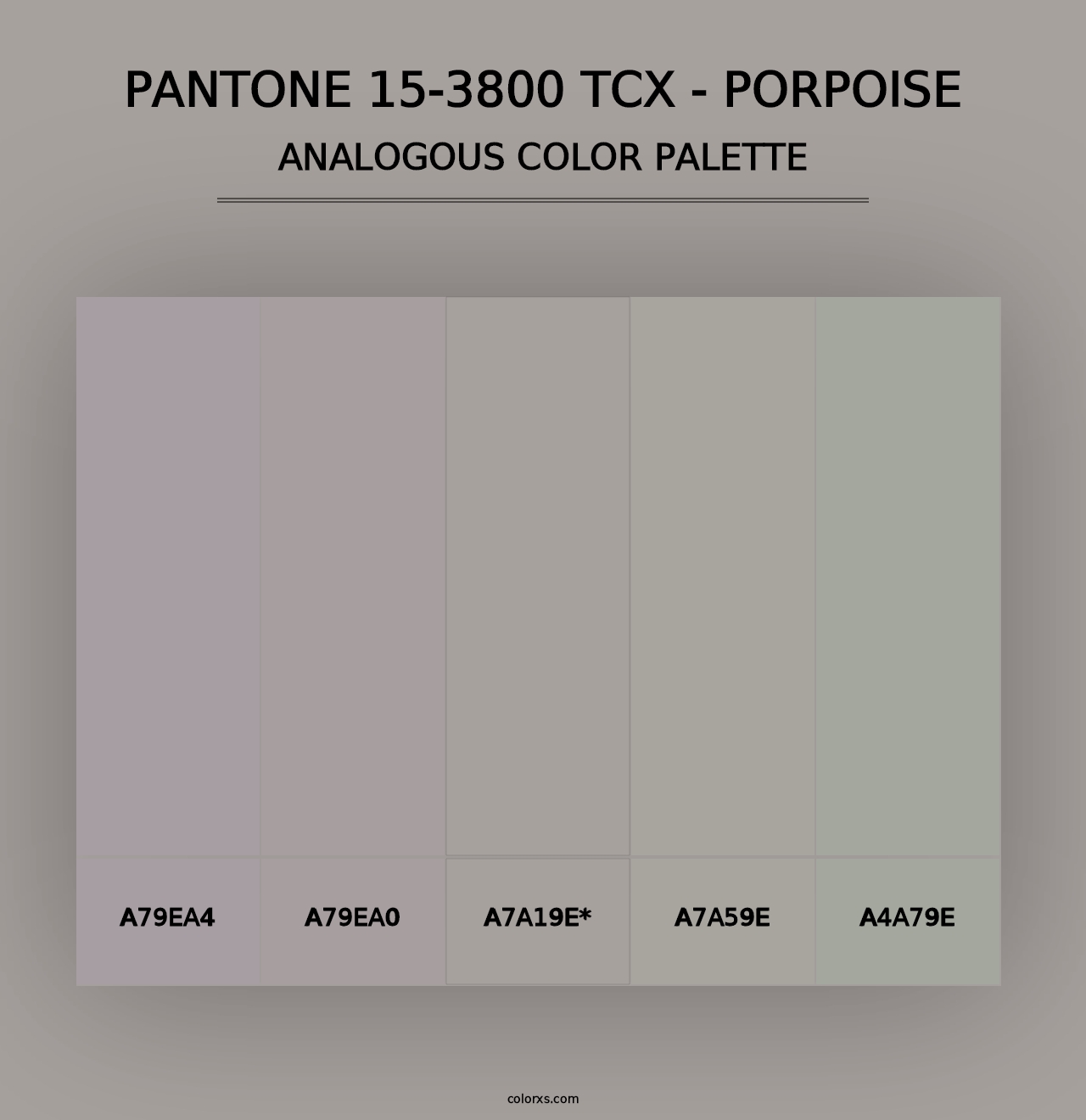 PANTONE 15-3800 TCX - Porpoise - Analogous Color Palette