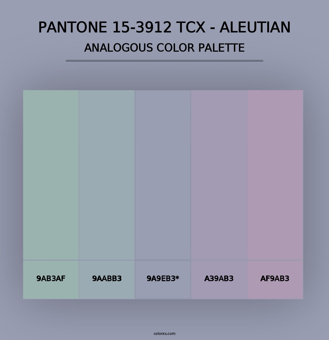 PANTONE 15-3912 TCX - Aleutian - Analogous Color Palette