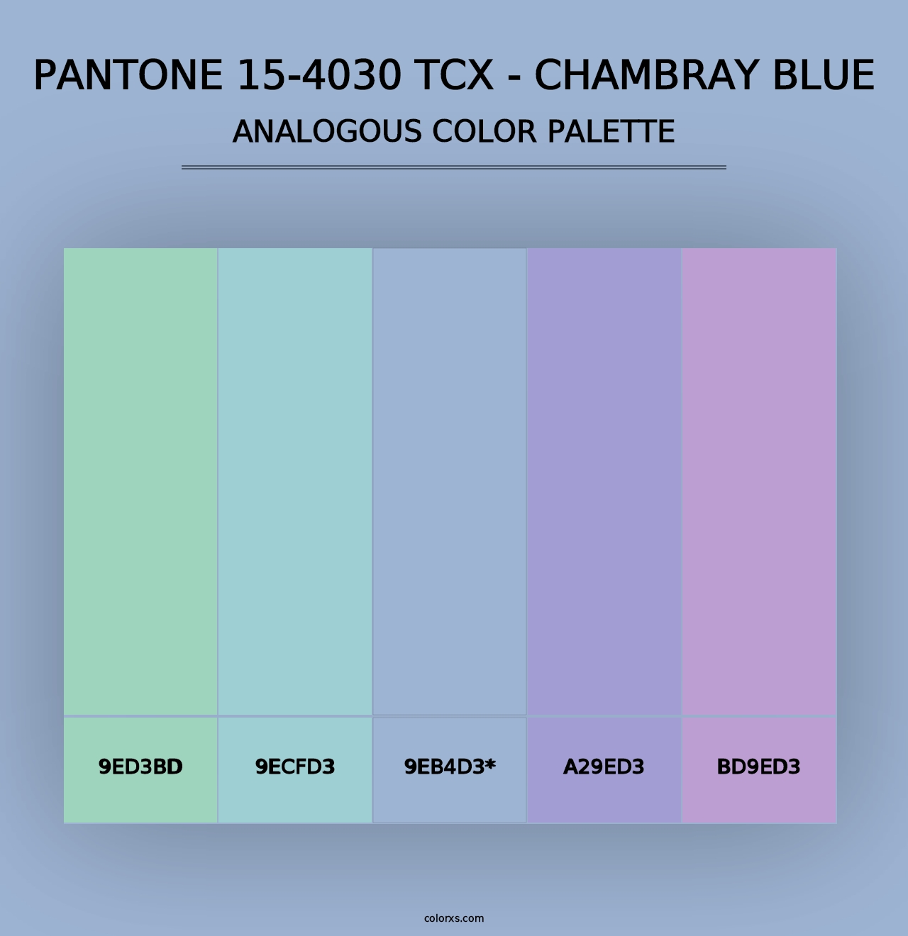 PANTONE 15-4030 TCX - Chambray Blue - Analogous Color Palette