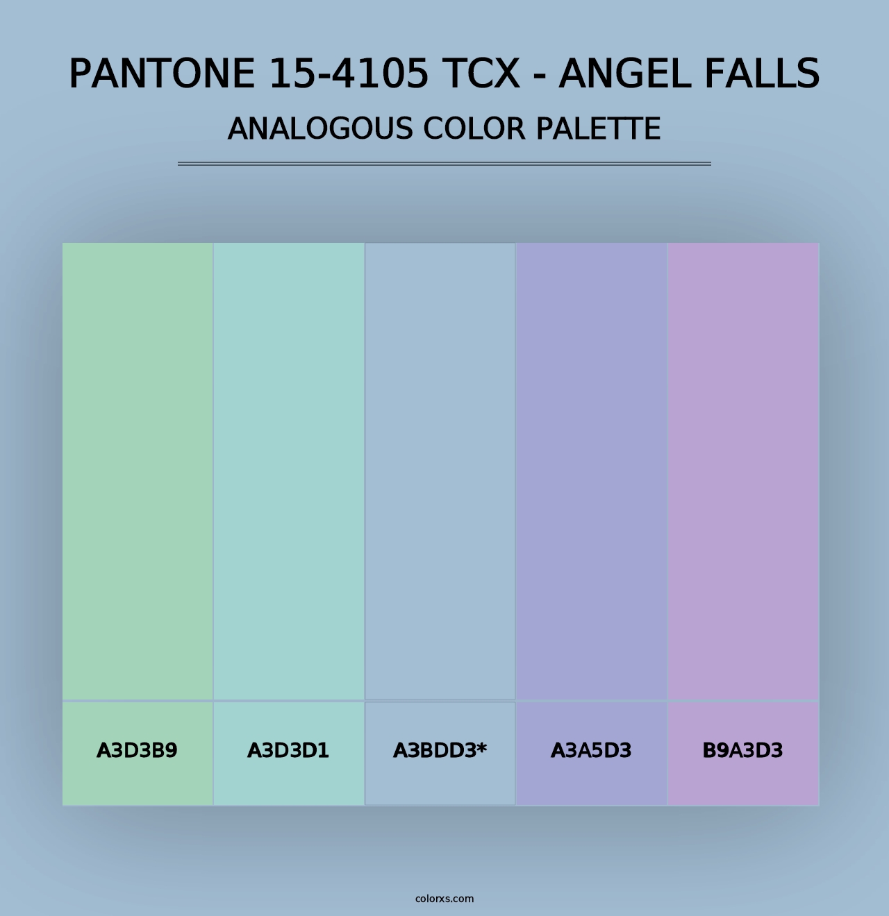 PANTONE 15-4105 TCX - Angel Falls - Analogous Color Palette