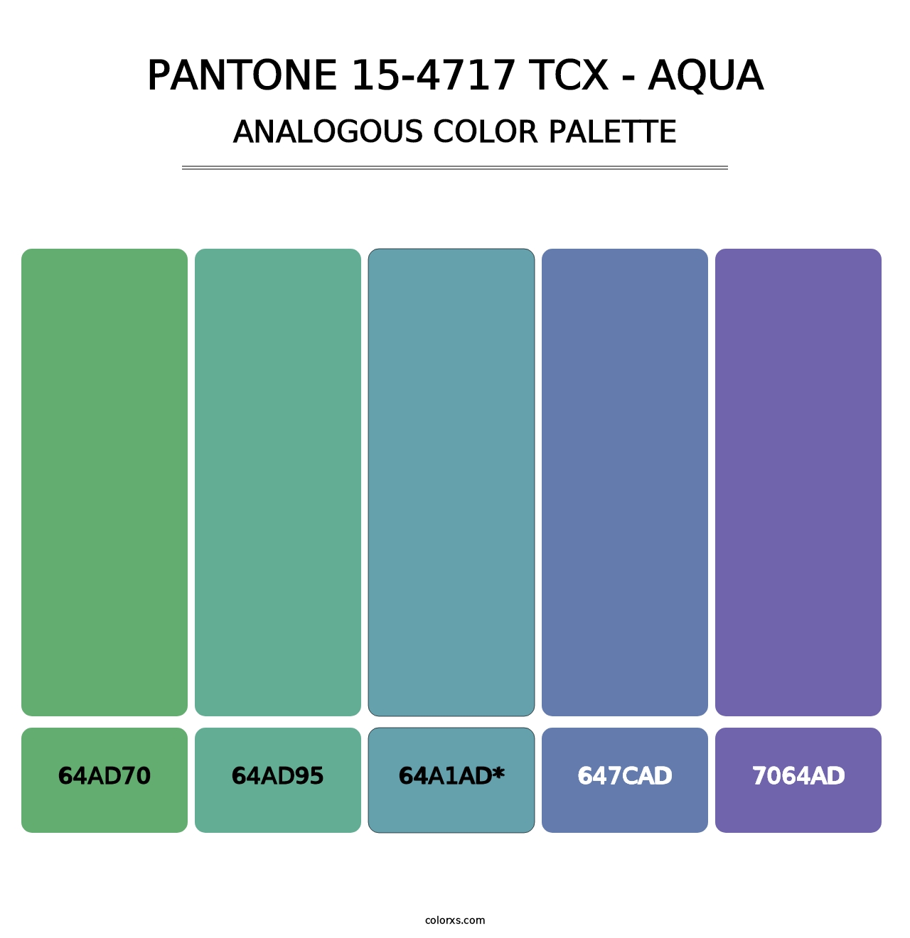 PANTONE 15-4717 TCX - Aqua - Analogous Color Palette