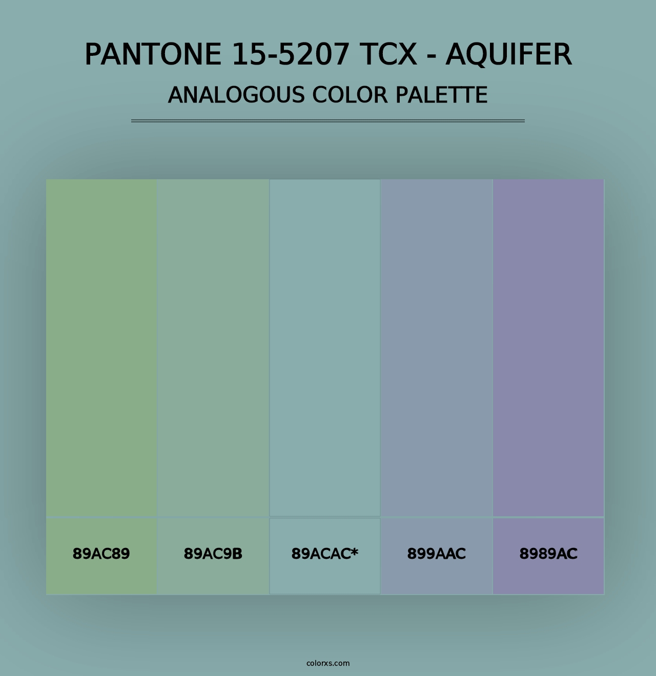 PANTONE 15-5207 TCX - Aquifer - Analogous Color Palette