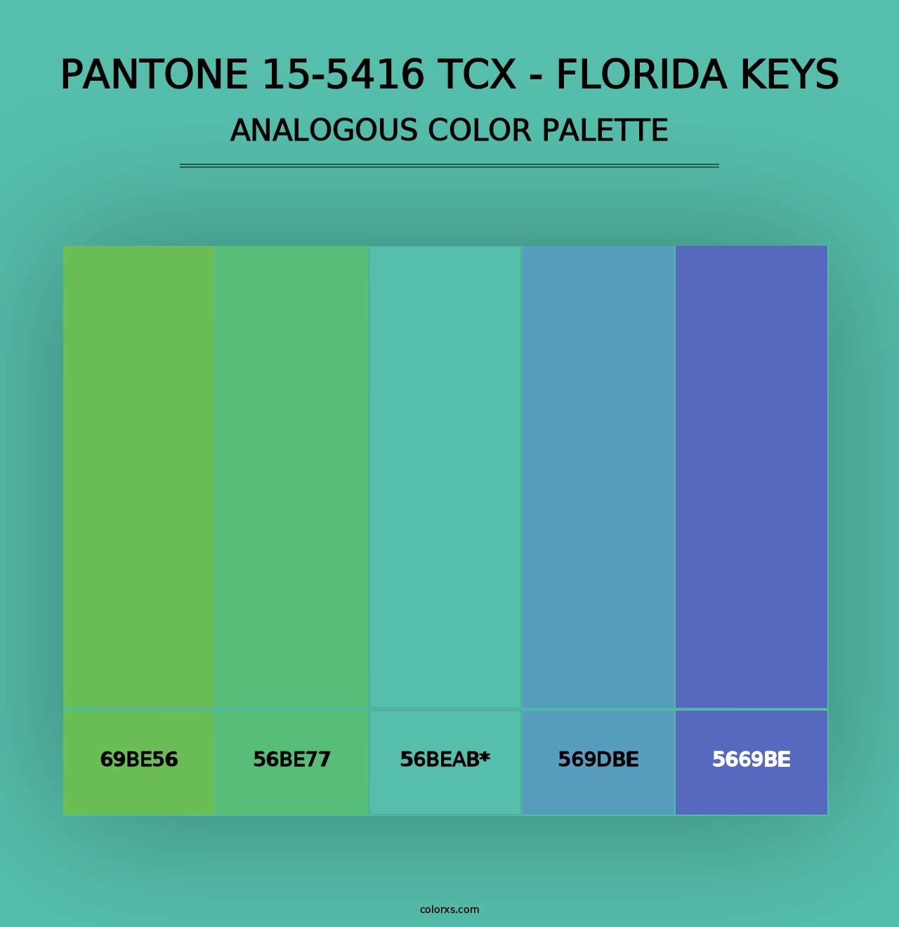 PANTONE 15-5416 TCX - Florida Keys - Analogous Color Palette