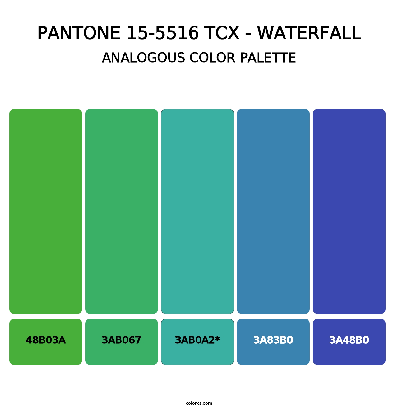 PANTONE 15-5516 TCX - Waterfall - Analogous Color Palette