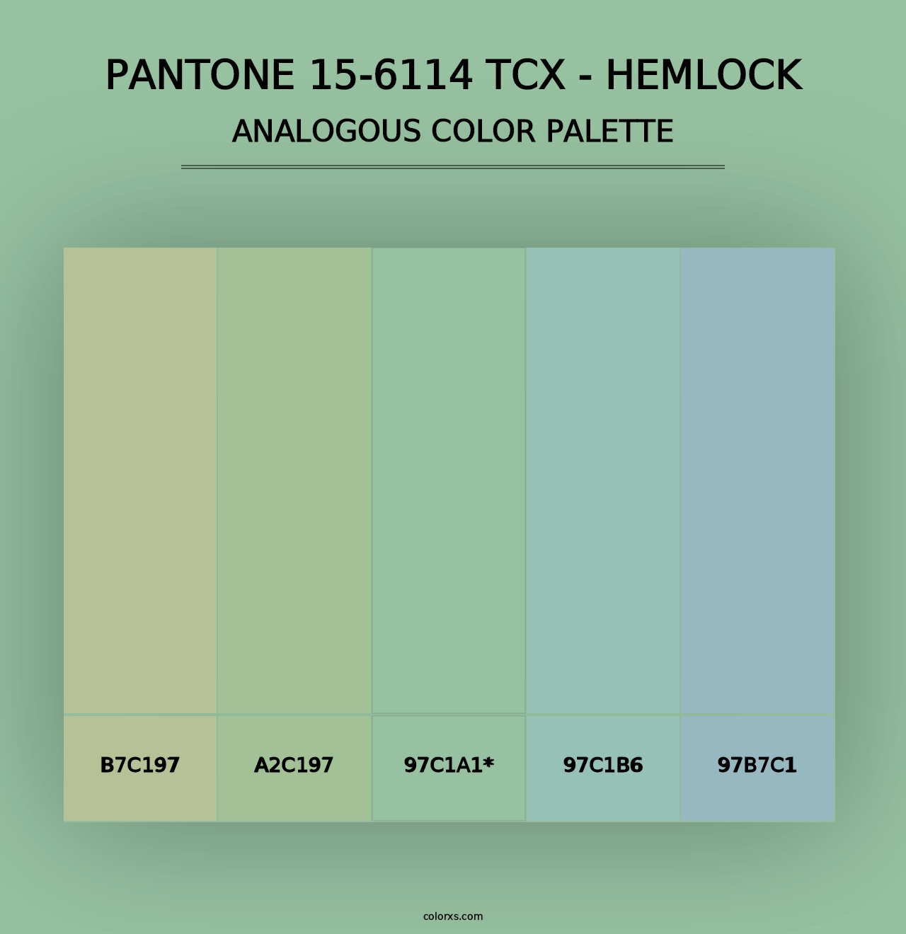 PANTONE 15-6114 TCX - Hemlock - Analogous Color Palette