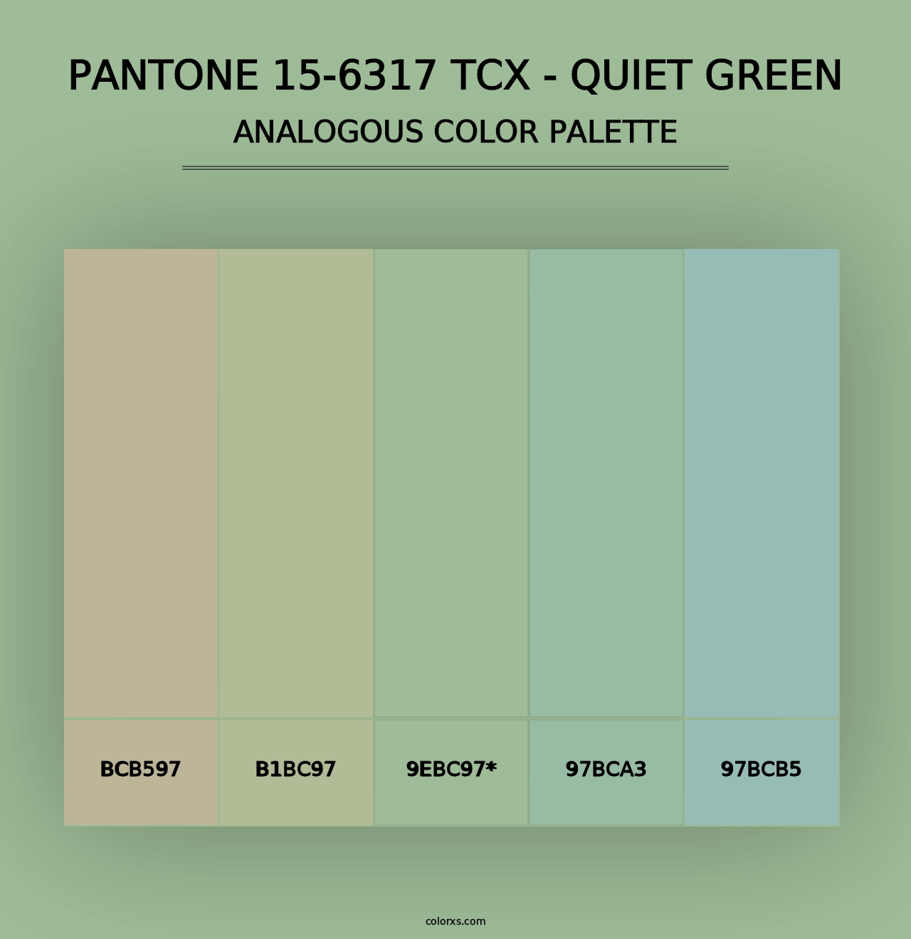 PANTONE 15-6317 TCX - Quiet Green - Analogous Color Palette