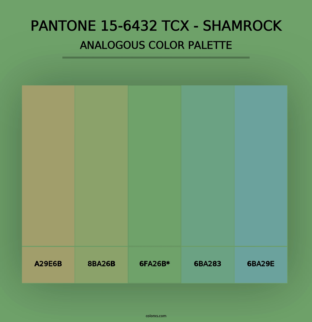 PANTONE 15-6432 TCX - Shamrock - Analogous Color Palette