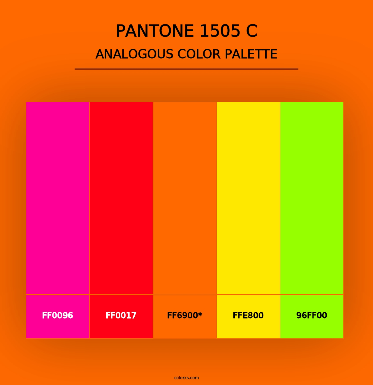 PANTONE 1505 C color palettes - colorxs.com