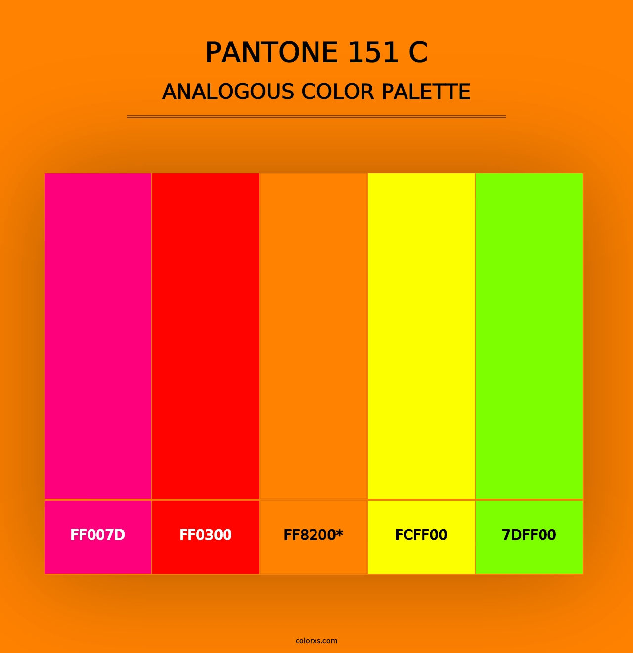 PANTONE 151 C - Analogous Color Palette