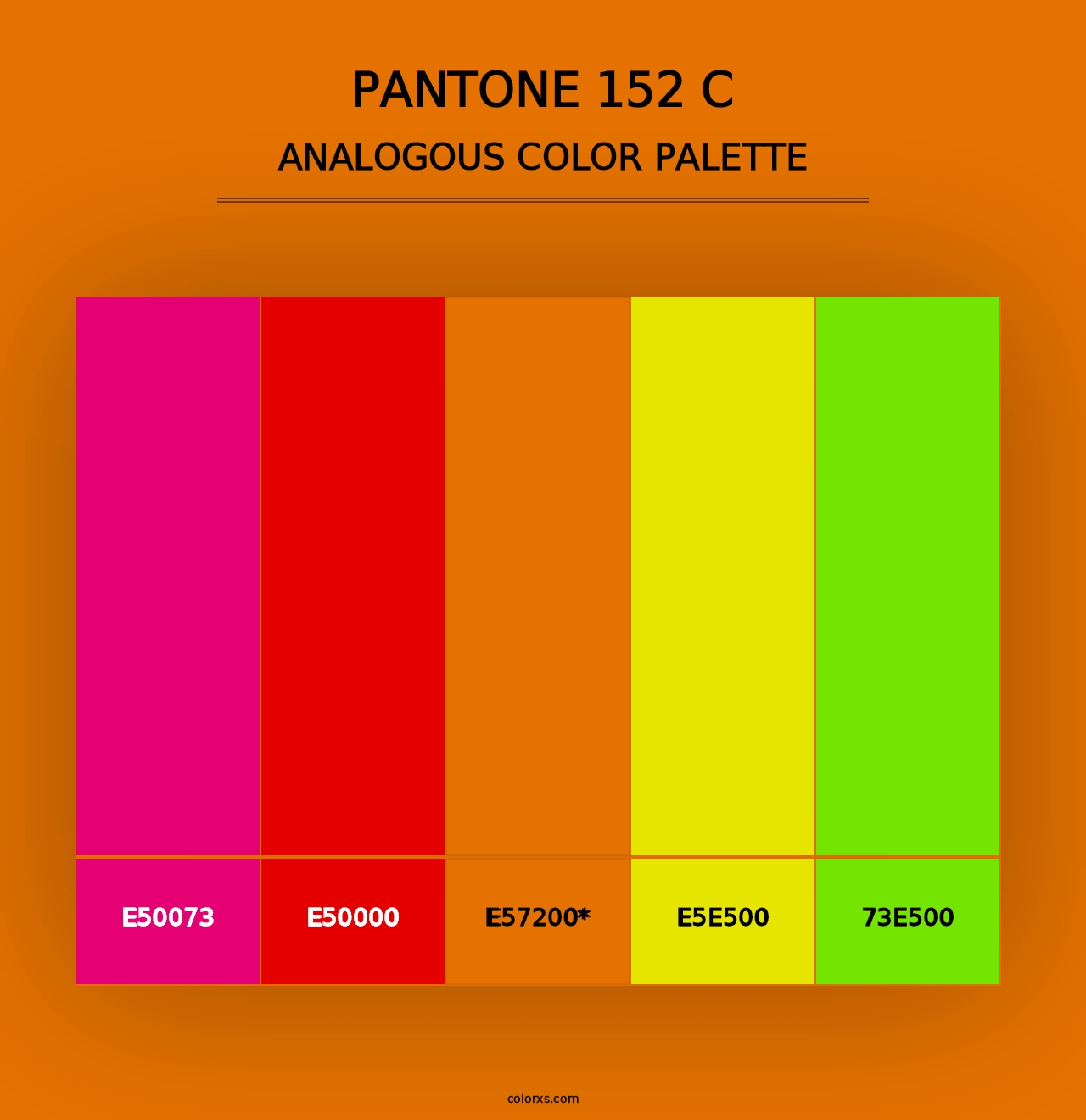 PANTONE 152 C - Analogous Color Palette