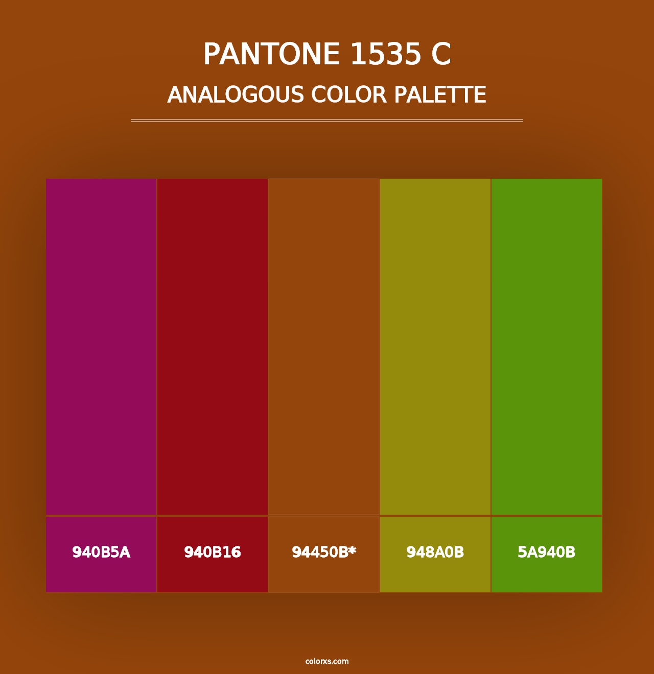 PANTONE 1535 C - Analogous Color Palette