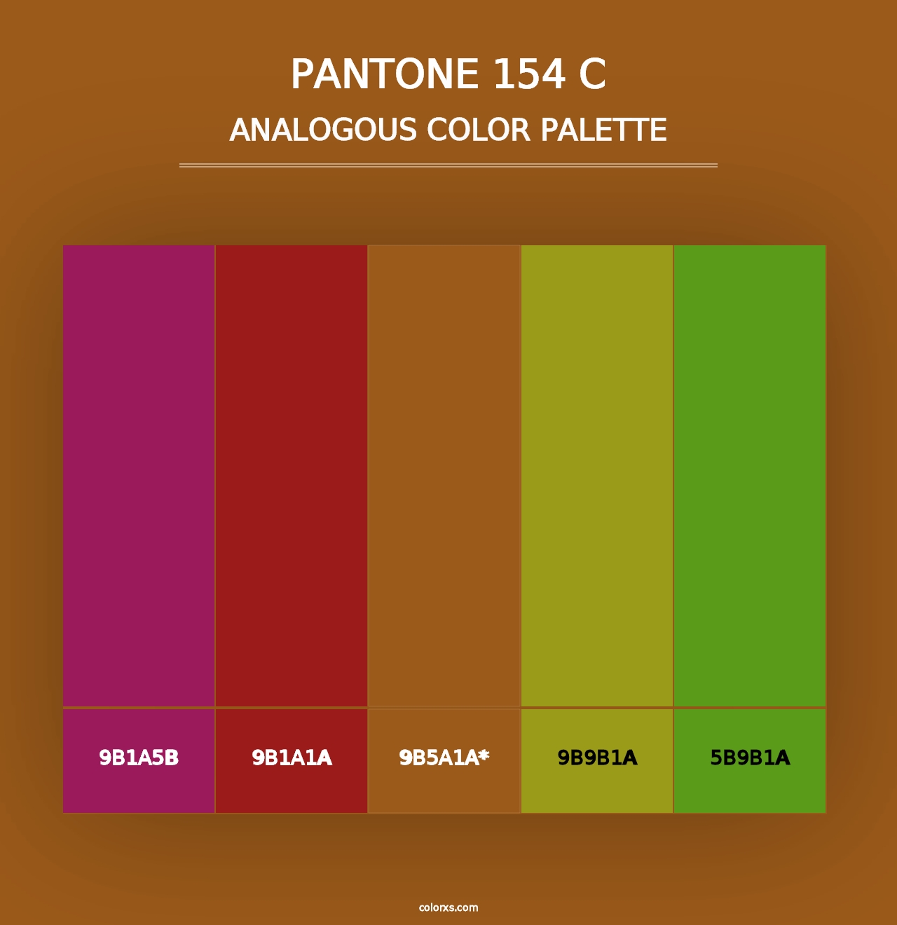 PANTONE 154 C - Analogous Color Palette