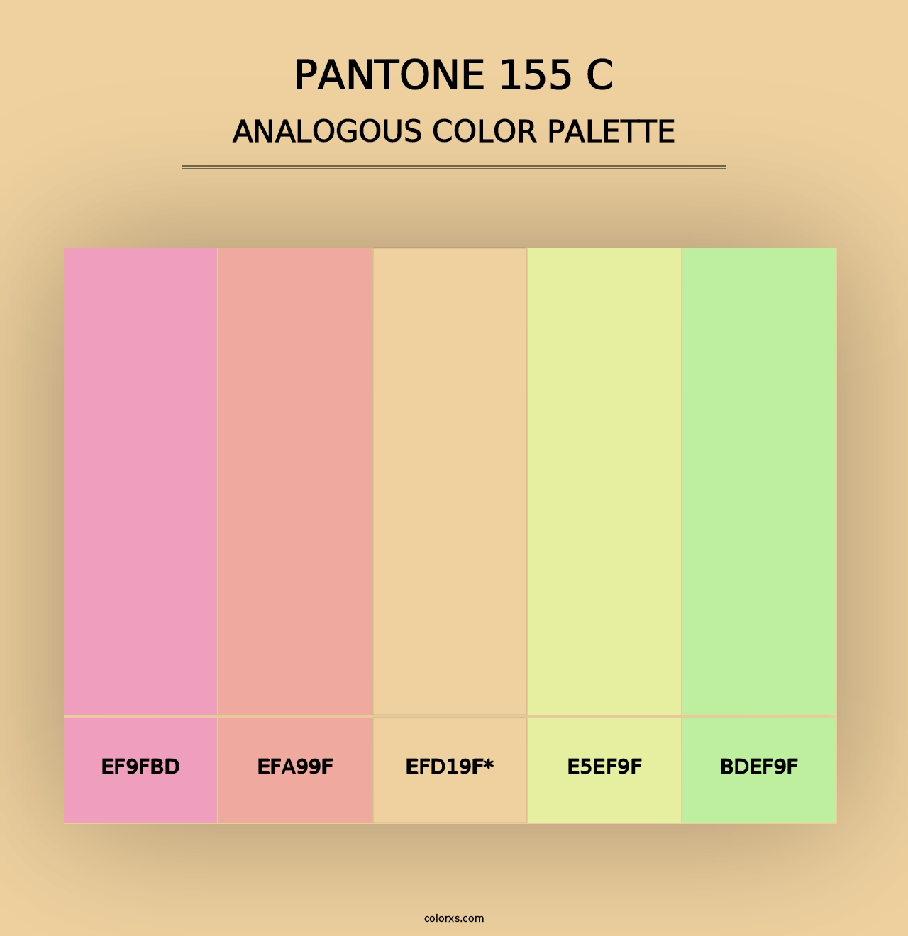 PANTONE 155 C - Analogous Color Palette