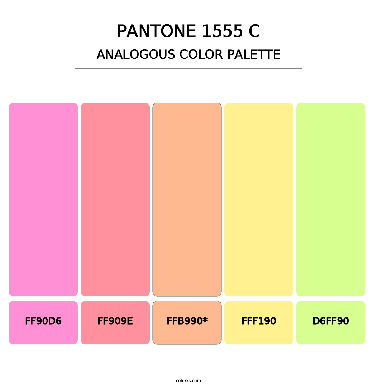 PANTONE 1555 C - Analogous Color Palette